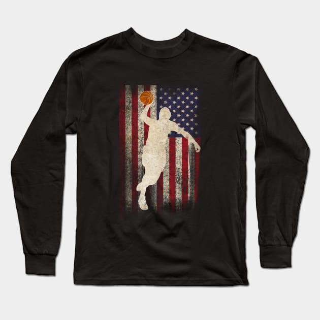 shooting basketball Long Sleeve T-Shirt by Giraroad